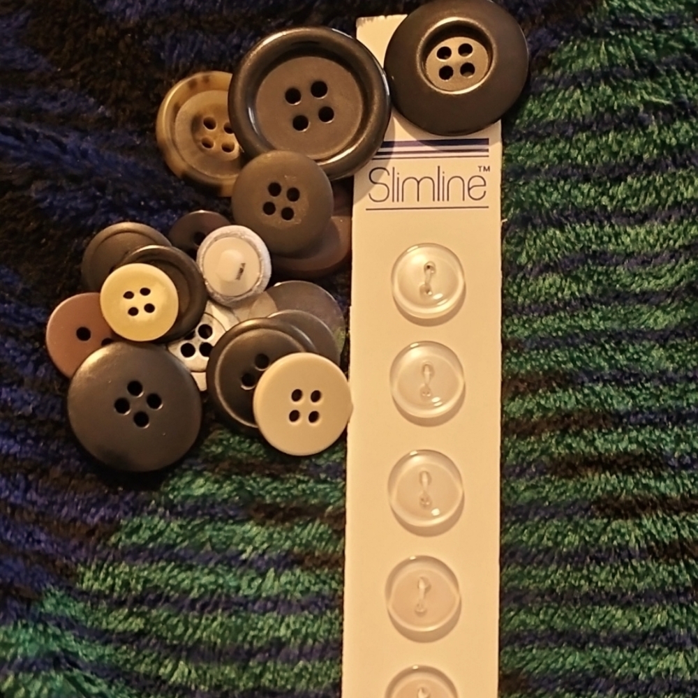 Assorted Button Collection Lot Of 26 Pcs. New, Not Used.